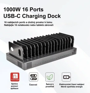 Charging C16 - 62W na port - 1000W celkem