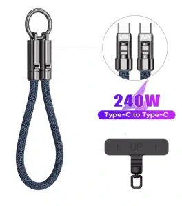 Poutko na mobil USB-C - Modro/Černé