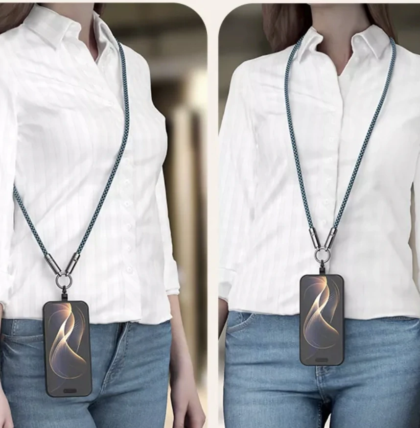 Crossbody popruh na mobil USB-C - Modro/Černý