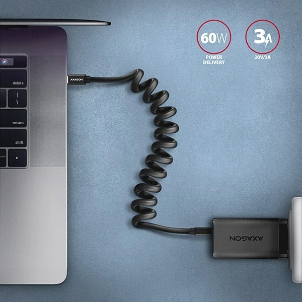 AXAGON BUCM-CM10TB, TWISTER kabel USB-C <-> USB-C, 0.6m
